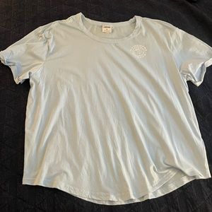 Gymshark light blue curved hem T-shirt size xl